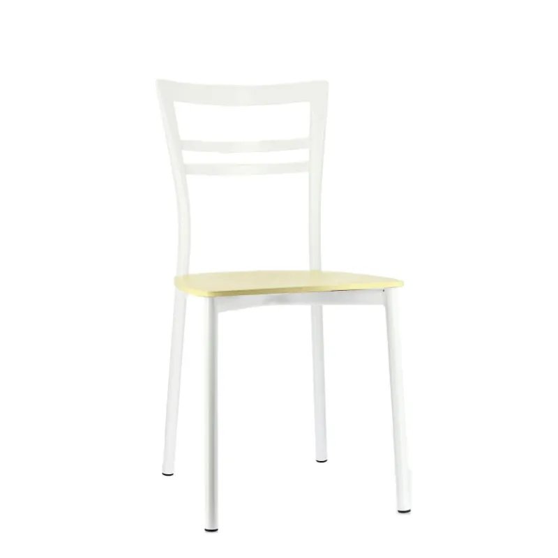 Go Connubia® Chaise contemporaine en métal et assise multiplis bois* Chaise De Cuisine|Chaise De Salle à Manger