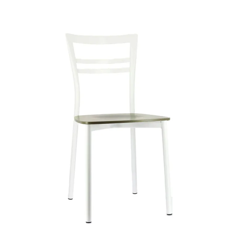 Go Connubia® Chaise contemporaine en métal et assise multiplis bois* Chaise De Cuisine|Chaise De Salle à Manger
