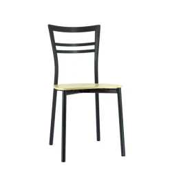 Go Connubia® Chaise contemporaine en métal et assise multiplis bois* Chaise De Cuisine|Chaise De Salle à Manger
