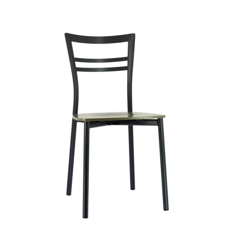 Go Connubia® Chaise contemporaine en métal et assise multiplis bois* Chaise De Cuisine|Chaise De Salle à Manger