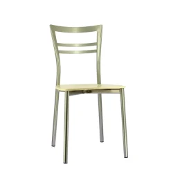 Go Connubia® Chaise contemporaine en métal et assise multiplis bois* Chaise De Cuisine|Chaise De Salle à Manger