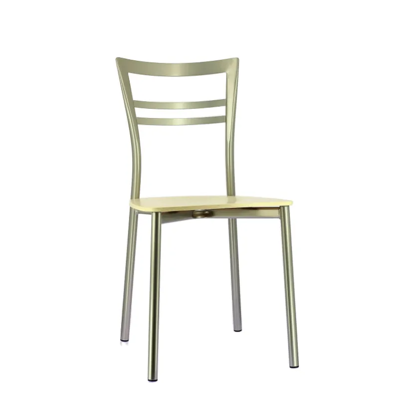 Go Connubia® Chaise contemporaine en métal et assise multiplis bois* Chaise De Cuisine|Chaise De Salle à Manger