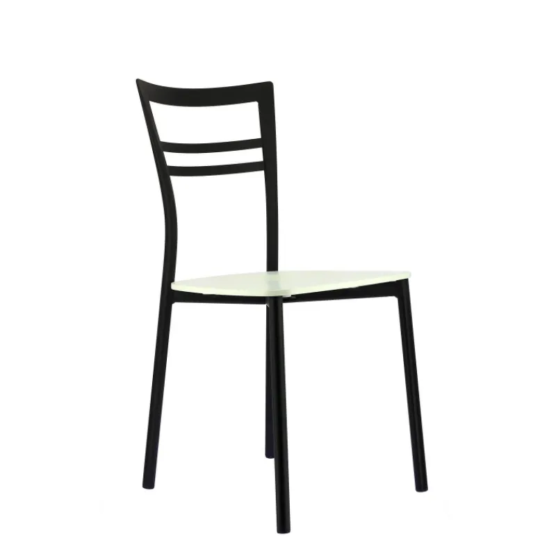 Go Connubia® Chaise contemporaine en métal et assise multiplis bois* Chaise De Cuisine|Chaise De Salle à Manger