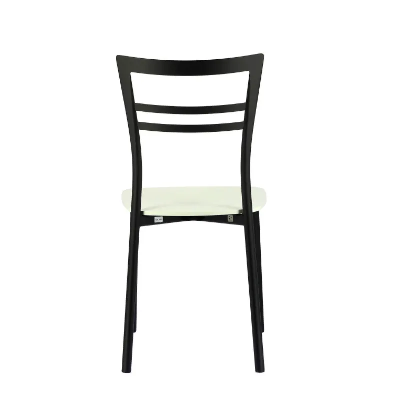 Go Connubia® Chaise contemporaine en métal et assise multiplis bois* Chaise De Cuisine|Chaise De Salle à Manger