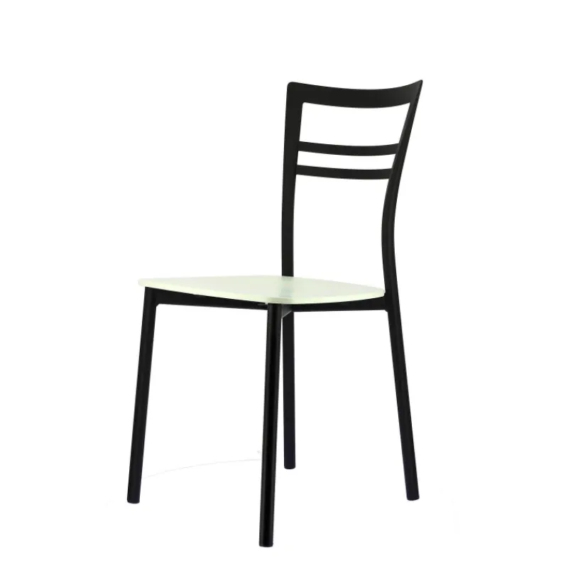 Go Connubia® Chaise contemporaine en métal et assise multiplis bois* Chaise De Cuisine|Chaise De Salle à Manger