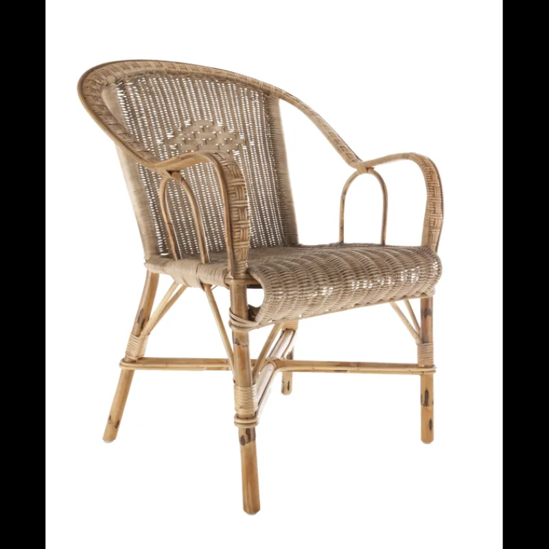 Kok Grand père MarcelFauteuil en rotin vintage* Chaise De Cuisine|Fauteuil De Salon