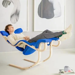 Varier Gravity ® Fauteuil de relaxation en tissu et bois* Chaise De Bureau|Fauteuil De Bureau