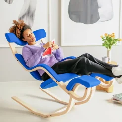 Varier Gravity ® Fauteuil de relaxation en tissu et bois* Chaise De Bureau|Fauteuil De Bureau