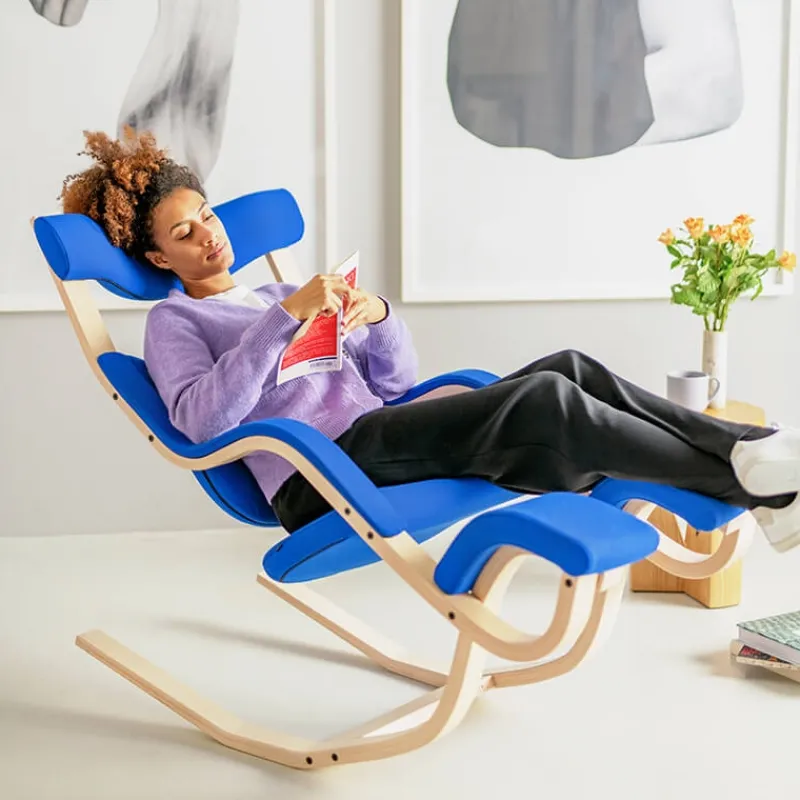 Varier Gravity ® Fauteuil de relaxation en tissu et bois* Chaise De Bureau|Fauteuil De Bureau