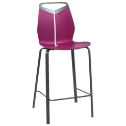 Dexo Gripp Tabouret snack design coque polypropylène pieds en métal* Tabouret Snack (assise +/- 65 Cm)|Tabouret De Bar (assise +/- 80 Cm)