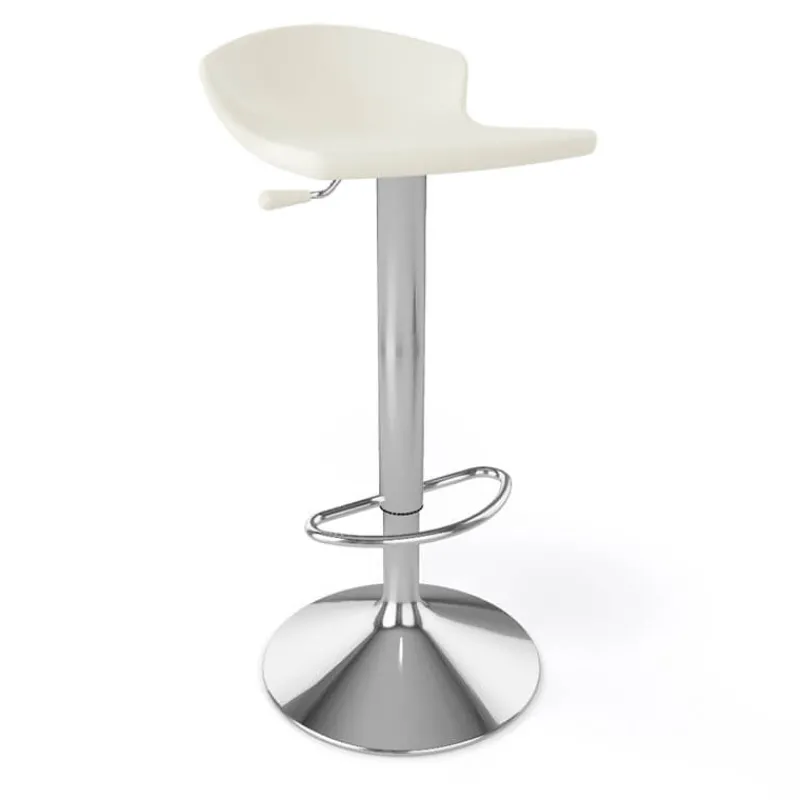 Guliver Tabouret italien réglable en hauteur et pivotant en technopolymère et métal chromé* Tabouret Snack (assise +/- 65 Cm)|Tabouret De Bar (assise +/- 80 Cm)