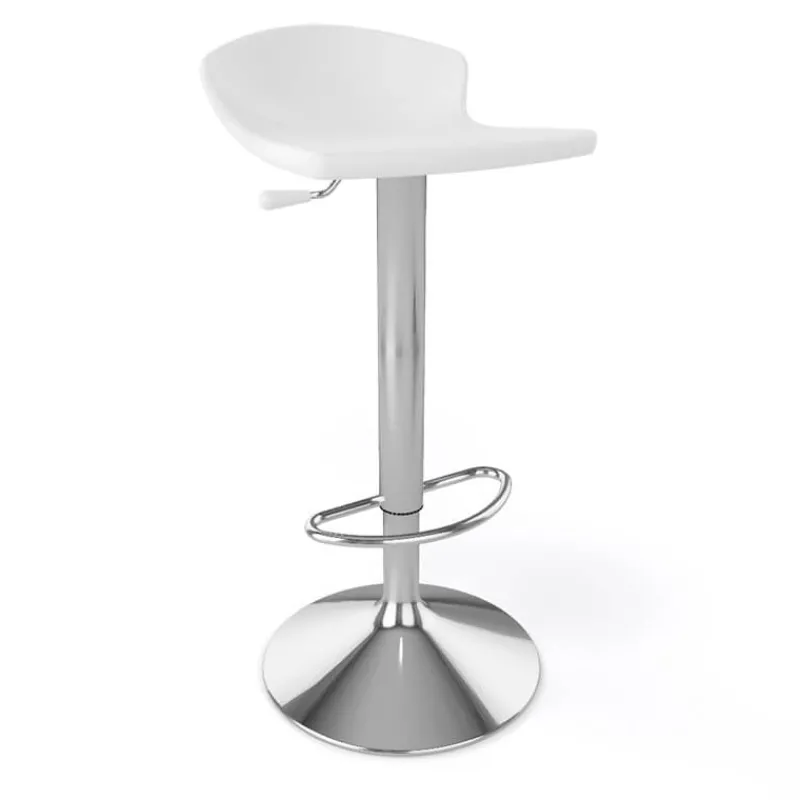 Guliver Tabouret italien réglable en hauteur et pivotant en technopolymère et métal chromé* Tabouret Snack (assise +/- 65 Cm)|Tabouret De Bar (assise +/- 80 Cm)