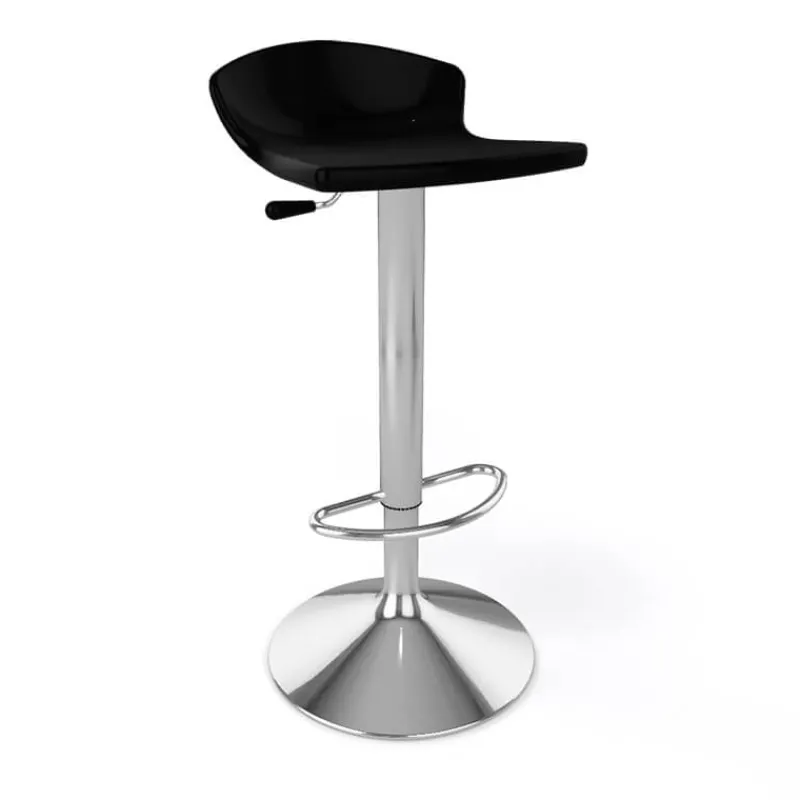 Guliver Tabouret italien réglable en hauteur et pivotant en technopolymère et métal chromé* Tabouret Snack (assise +/- 65 Cm)|Tabouret De Bar (assise +/- 80 Cm)