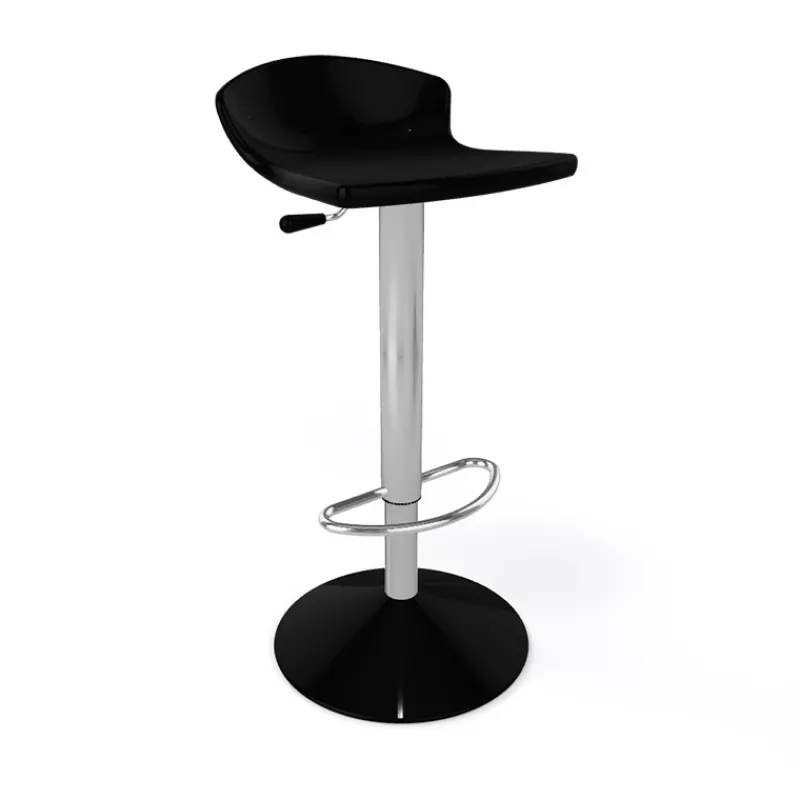 Guliver Tabouret italien réglable en hauteur et pivotant en technopolymère et métal chromé* Tabouret Snack (assise +/- 65 Cm)|Tabouret De Bar (assise +/- 80 Cm)
