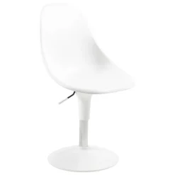 Harmony Chaise réglable en hauteur et pivotante design en technopolymère blanc* Chaise De Cuisine|Chaise De Salle à Manger