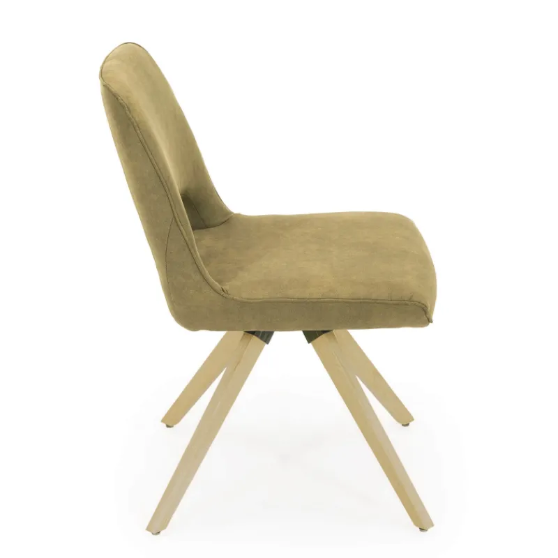 Hortense Chaise cocooning en tissu avec pieds en bois massif* Chaise De Salle à Manger|Chaise Salon