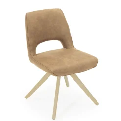 Hortense Chaise pivotante en tissu avec pieds en bois* Chaise De Salle à Manger|Chaise De Bureau