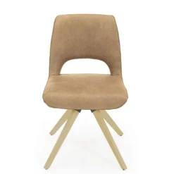 Hortense Chaise pivotante en tissu avec pieds en bois* Chaise De Salle à Manger|Chaise De Bureau