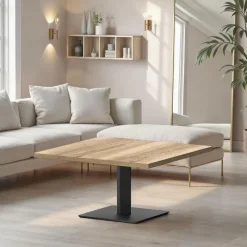 Cancio Ibero mini Table basse carrée en stratifié pied central* Table De Salon