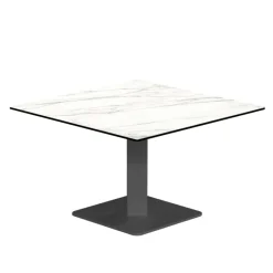 Cancio Ibero mini Table basse carrée en céramique avec pied central* Table De Salon