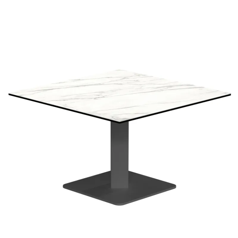 Cancio Ibero mini Table basse carrée en céramique avec pied central* Table De Salon