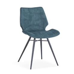 IbérisChaise design vintage rembourrée en velours* Chaise De Salle à Manger|Chaise Salon