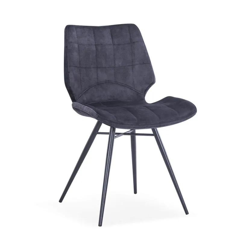 IbérisChaise design vintage rembourrée en velours* Chaise De Salle à Manger|Chaise Salon