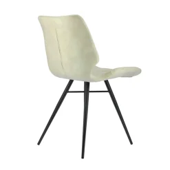 IbérisChaise design vintage rembourrée en velours* Chaise De Salle à Manger|Chaise Salon