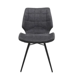 IbérisChaise design vintage rembourrée en tissu* Chaise De Salle à Manger|Chaise Salon