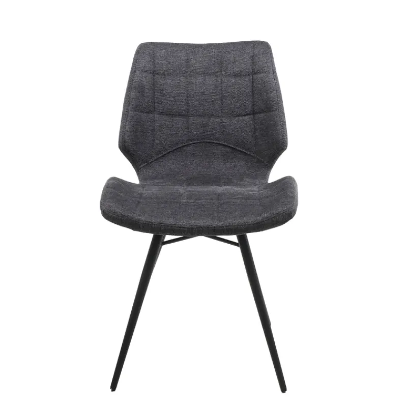 IbérisChaise design vintage rembourrée en tissu* Chaise De Salle à Manger|Chaise Salon