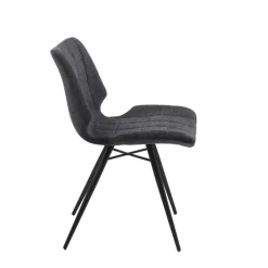 IbérisChaise design vintage rembourrée en tissu* Chaise De Salle à Manger|Chaise Salon