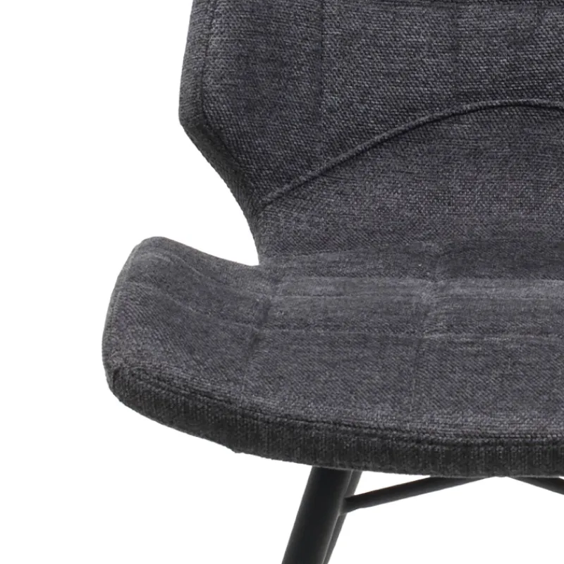 IbérisChaise design vintage rembourrée en tissu* Chaise De Salle à Manger|Chaise Salon
