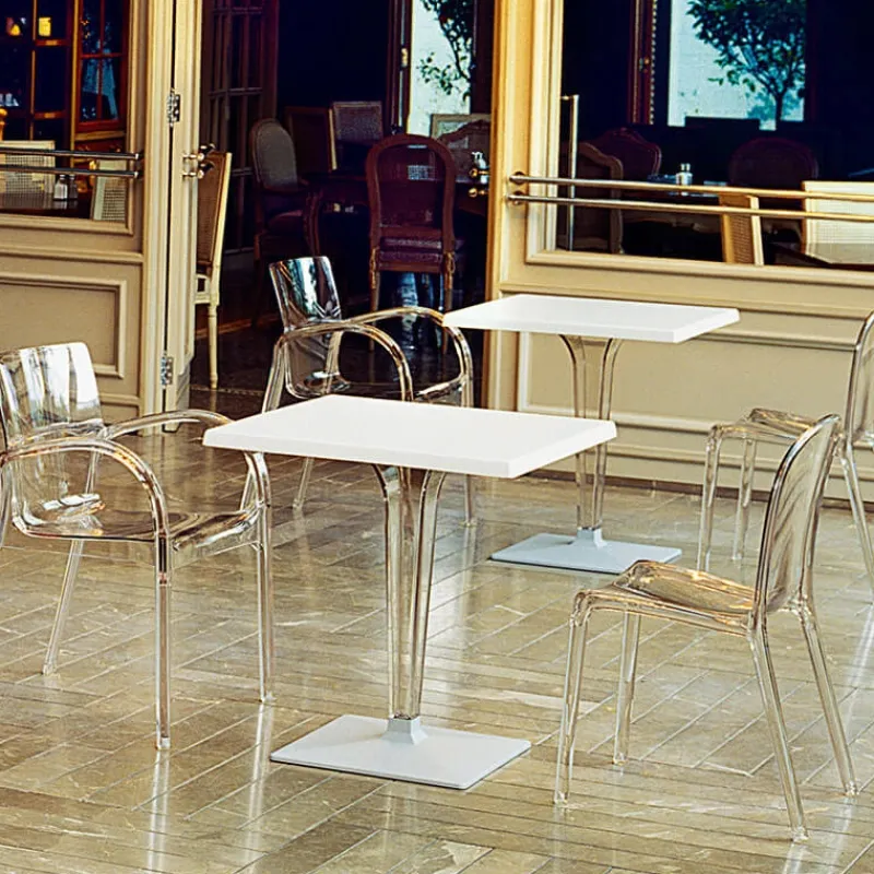 Ice Table carrée en polycarbonate et stratifié* Table De Cuisine|Table Pour Petit Espace