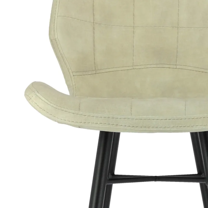 ImpiaTabouret design coque matelassée en velours et pieds en métal noir* Tabouret Snack (assise +/- 65 Cm)|Tabouret De Bar (assise +/- 80 Cm)