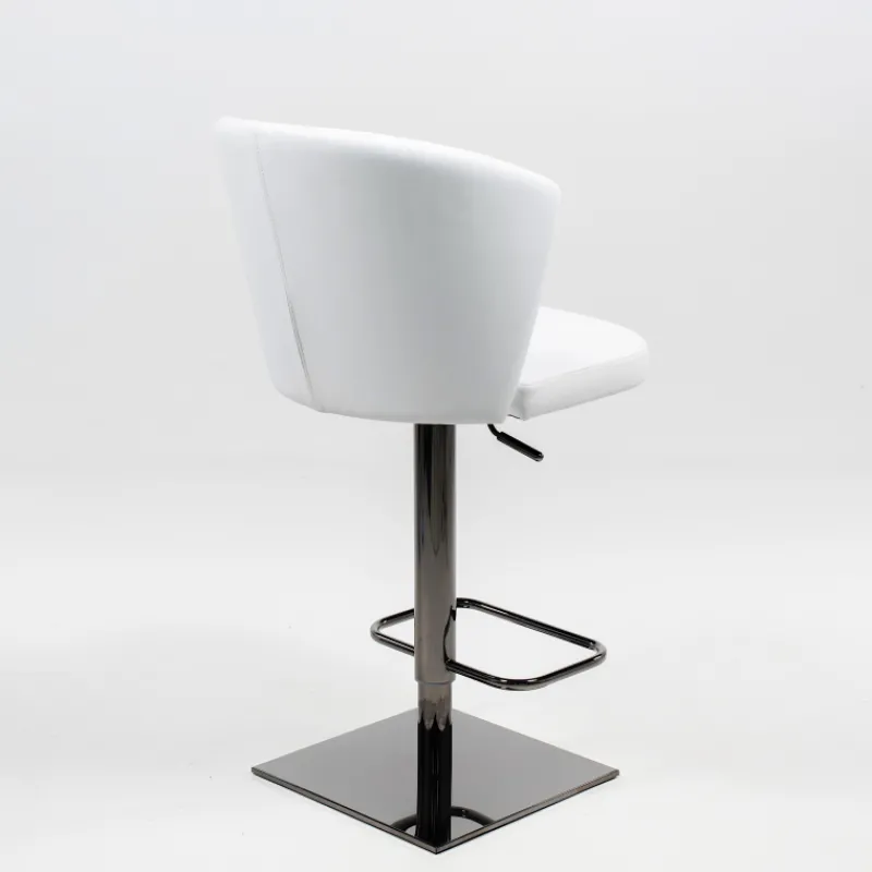 Peressini Ines Tabouret réglable et pivotant en synthétique et métal chromé* Tabouret De Bar (assise +/- 80 Cm)|Tabouret Snack (assise +/- 65 Cm)