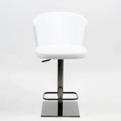 Peressini Ines Tabouret réglable et pivotant en synthétique et métal chromé* Tabouret De Bar (assise +/- 80 Cm)|Tabouret Snack (assise +/- 65 Cm)