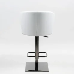 Peressini Ines Tabouret réglable et pivotant en synthétique et métal chromé* Tabouret De Bar (assise +/- 80 Cm)|Tabouret Snack (assise +/- 65 Cm)