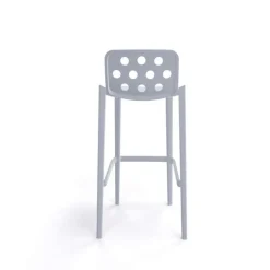 Isidoro Tabouret de bar d'extérieur moderne empilable avec dossier ronds ajourés* Tabouret De Bar (assise +/- 80 Cm)