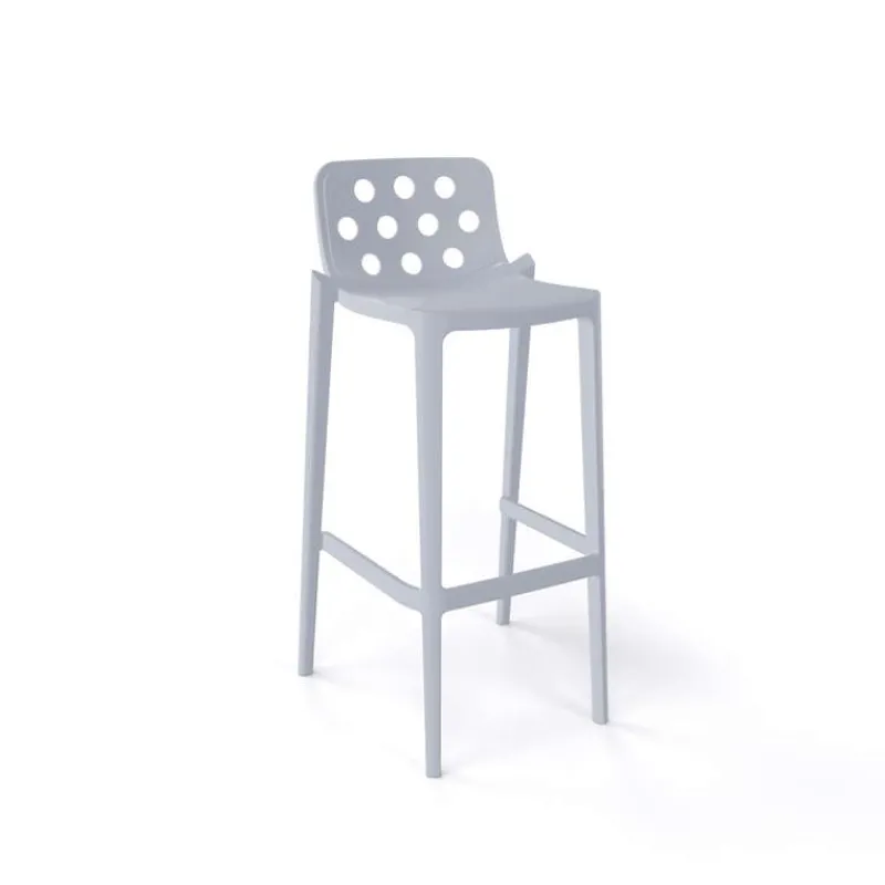 Isidoro Tabouret de bar moderne empilable avec dossier ronds ajourés* Tabouret De Bar (assise +/- 80 Cm)