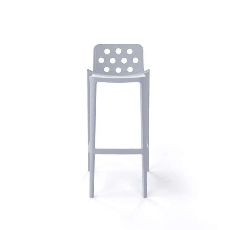 Isidoro Tabouret de bar moderne empilable avec dossier ronds ajourés* Tabouret De Bar (assise +/- 80 Cm)