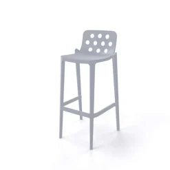 Isidoro Tabouret de bar moderne empilable avec dossier ronds ajourés* Tabouret De Bar (assise +/- 80 Cm)