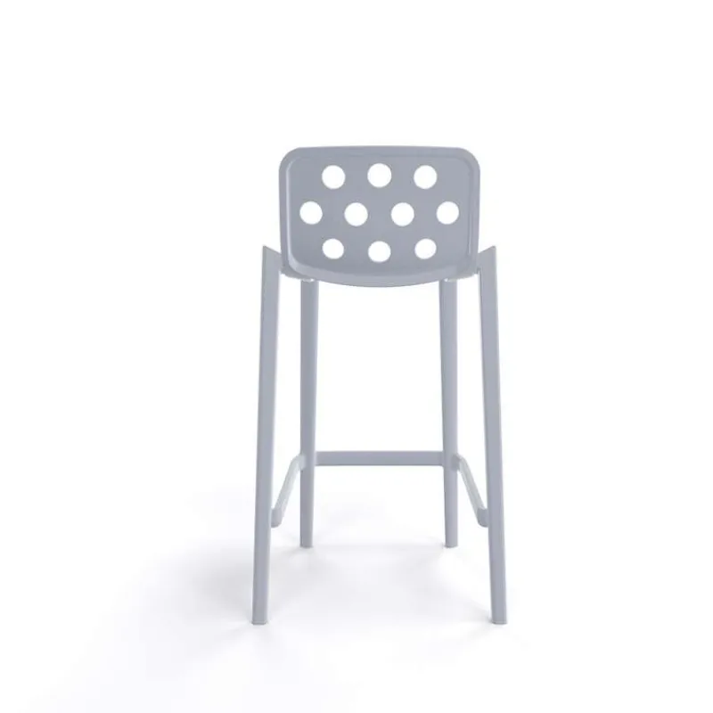 Isidoro Tabouret snack moderne empilable avec dossier ronds ajourés* Tabouret Snack (assise +/- 65 Cm)|Tabouret De Bar (assise +/- 80 Cm)