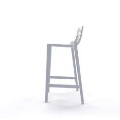 Isidoro Tabouret snack moderne empilable avec dossier ronds ajourés* Tabouret Snack (assise +/- 65 Cm)|Tabouret De Bar (assise +/- 80 Cm)