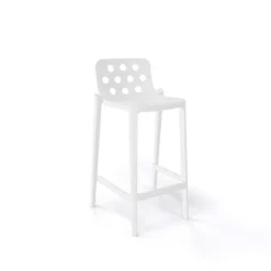 Isidoro Tabouret snack moderne empilable avec dossier ronds ajourés* Tabouret Snack (assise +/- 65 Cm)|Tabouret De Bar (assise +/- 80 Cm)