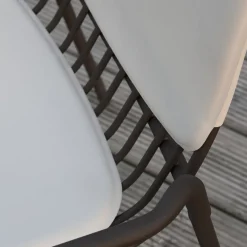 Altacom Jasmine Fauteuil de jardin design empilable en métal* Chaise De Jardin|Fauteuil De Jardin