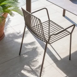 Altacom Jasmine Fauteuil de jardin design empilable en métal* Chaise De Jardin|Fauteuil De Jardin