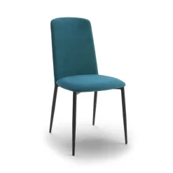 Europea Joy Chaise de salle à manger contemporaine en tissu et pieds en métal* Chaise De Salle à Manger