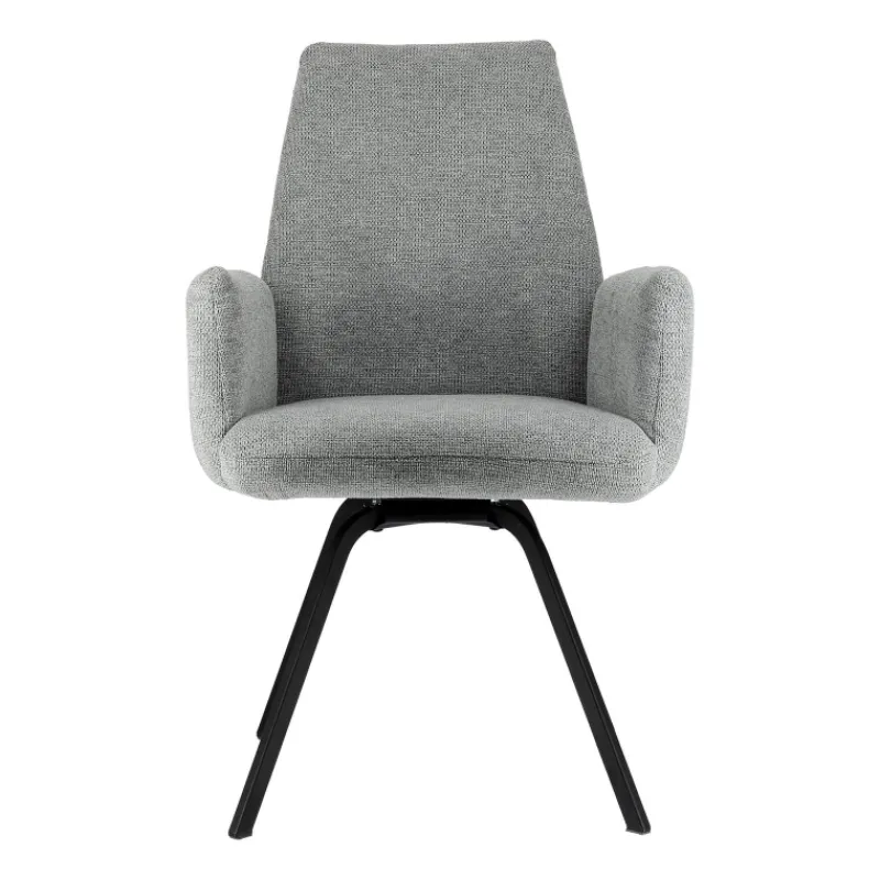 Jules Fauteuilconfortable en tissu avec dossier inclinable et pieds en métal* Chaise De Salle à Manger|Chaise De Bureau