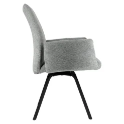 Jules Fauteuilconfortable en tissu avec dossier inclinable et pieds en métal* Chaise De Salle à Manger|Chaise De Bureau