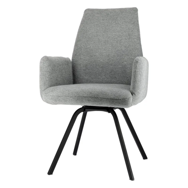 Jules Fauteuilconfortable en tissu avec dossier inclinable et pieds en métal* Chaise De Salle à Manger|Chaise De Bureau